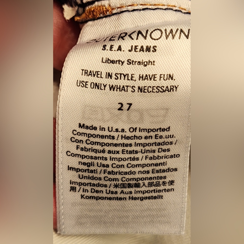 Outerknown Liberty Straight Women’s Blue S.E.A. Jeans Size 27 - Picture 14 of 15